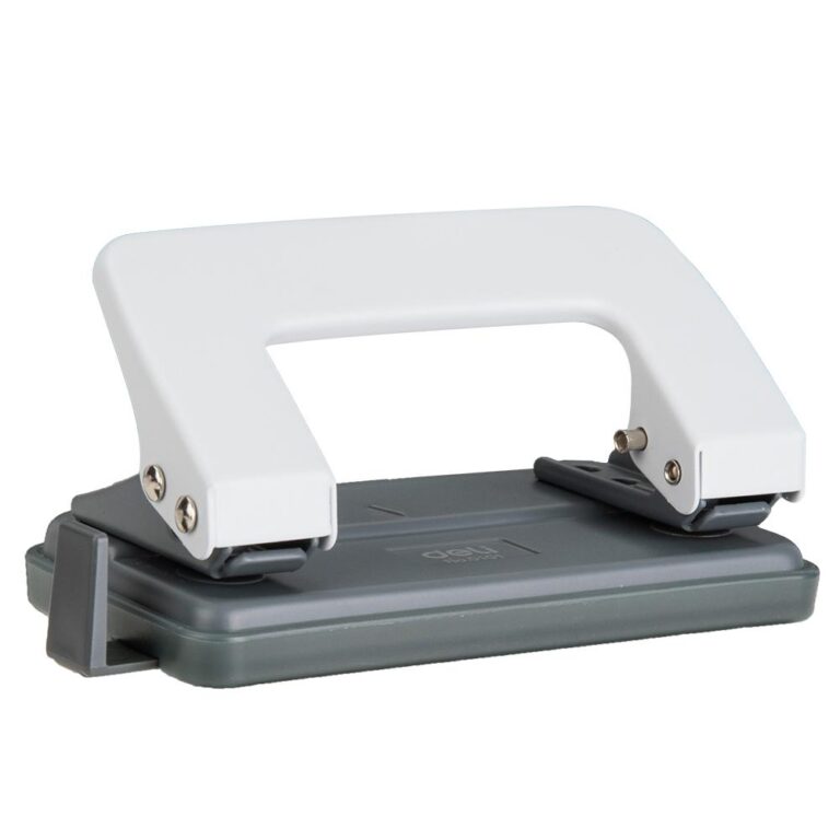 Deli 2-Hole Punch, 10-Sheet Capacity, with Ruler