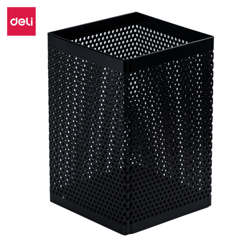 Deli Pen Stand Metal Heavy Duty Square