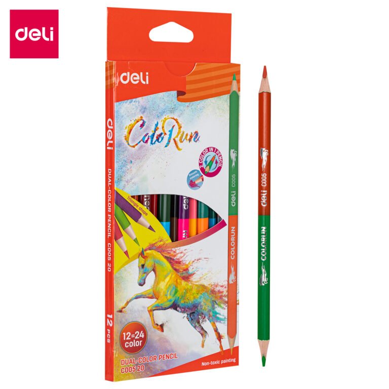 Deli Dual Color Pencil 24 Colors