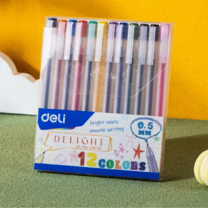 Deli Gel Pen 12 Color Bullet Tip 0.5 mm