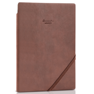 Deli Leather Cover Notebook A5 96 Sheets 80gsm
