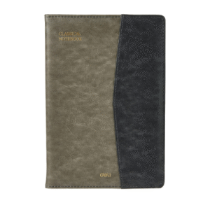 Deli Leather Cover Notebook A5 96 Sheets 80gsm