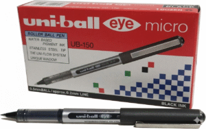 Uni-Ball UB-150 Eye Micro Rollerball Pen – 0.5 MM – 12 Pcs Black