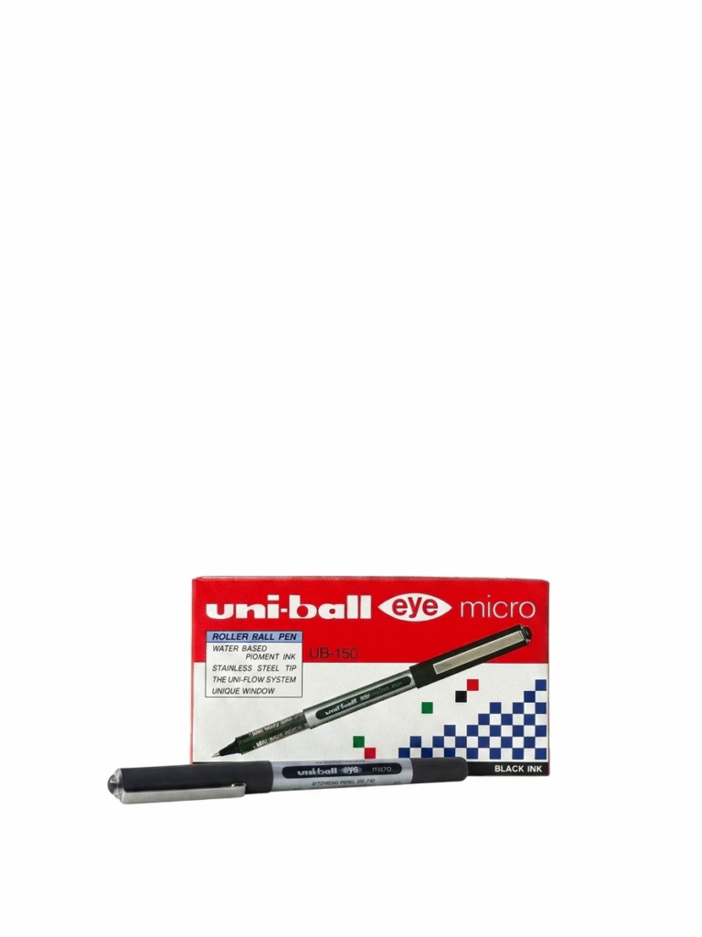 Uni-ball Eye Micro UB-150 0.5 mm Rollerball Pen, Black, Pack of 12