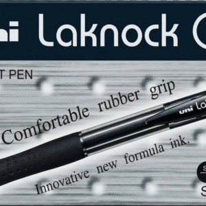 Uni-ball Laknock SN-100 1.4 mm Ballpoint Pen, Black, Pack of 12