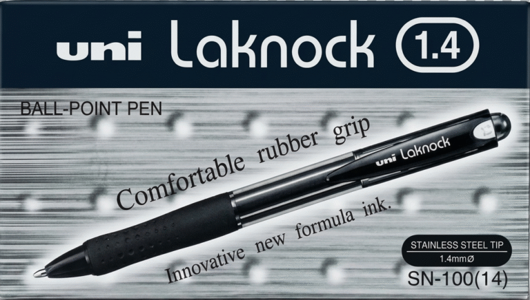 Uni-ball Laknock SN-100 1.4 mm Ballpoint Pen, Black, Pack of 12