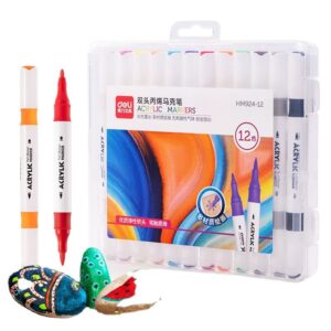Deli Acrylic Marker Double Headed (1×12)