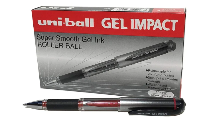 Uni-ball Signo Gel Impact UM-153S 1.0 mm Gel Pen, Red, Pack of 12