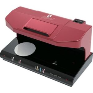 Nigachi NC-6055 UV/MG/WM Counterfeit Detector, USB Cable, Rechargeable Battery, 5V/1A Power Supply, Detects Currencies/Cheques/Passports/Etc, Red | NC-6055