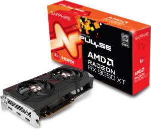 SAPPHIRE PULSE AMD Radeon RX 9060 XT Graphics Card, 8GB GDDR6 128-Bit Memory, 3290 MHz Boost Clock, 2048 Stream Processors, 20 Gbps Memory Clock, PCI-Express 5.0 x16 | 11350-04-20G