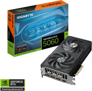 GIGABYTE GeForce RTX 5060 EAGLE OC Graphics Card, 8GB GDDR7 128-Bit Memory, 2550 MHz Core Clock, 28 Gbps Memory Clock, PCI-Express 5.0 | GV-N5060EAGLE OC-8GD