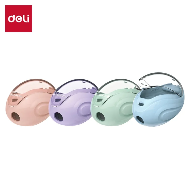 Deli E0525 1-Hole Pencil Sharpener, with Canister