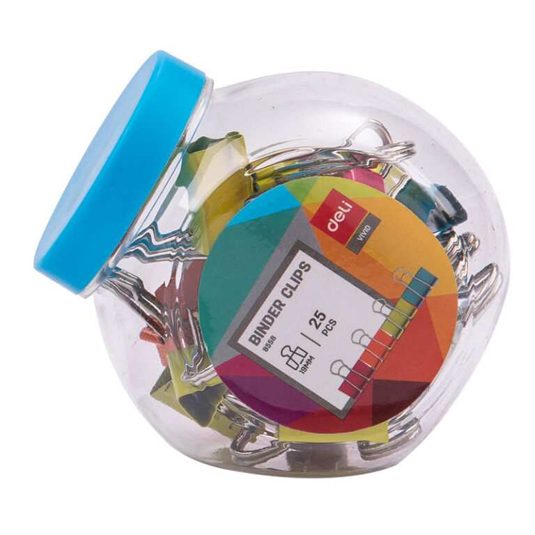 Deli 19mm Colour Binder Clips, Pack of 25
