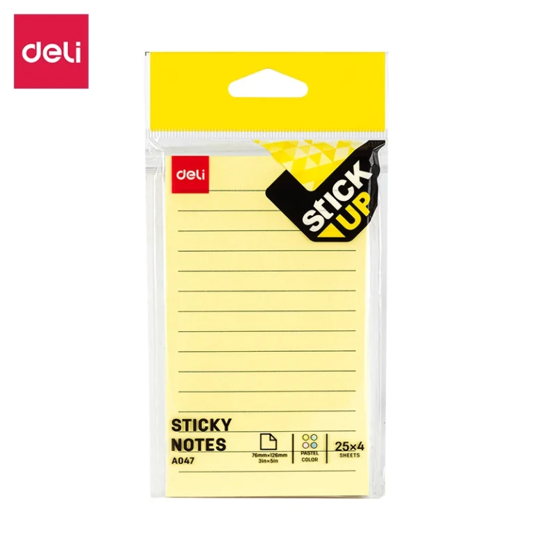 Deli Lined Sticky Note Asst 3×5 (4×25) (1×12)