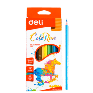 Deli Plastic Colored Pencil 12 Colors