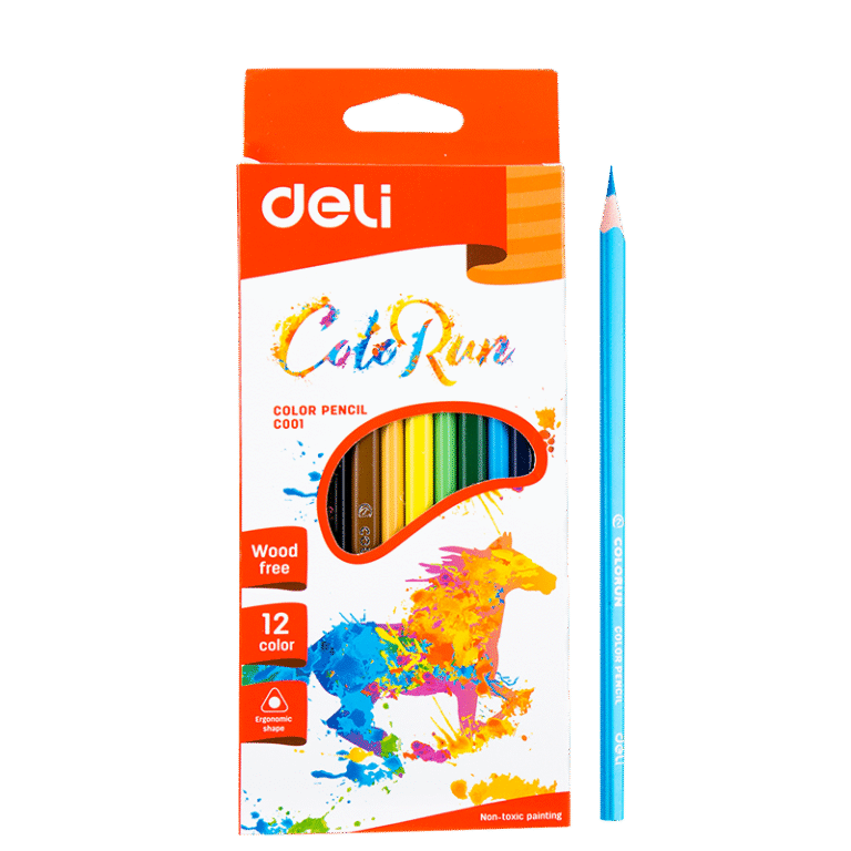 Deli Plastic Colored Pencil 12 Colors