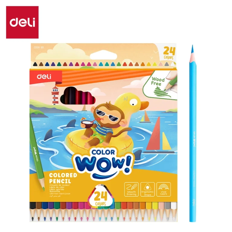 Deli Plastic Colored Pencil 24 Colors | EC00120