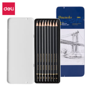 Deli Drawing Pencil 8pcs Set (2H, H, HB, B, 2B, 4B, 6B, 8B)