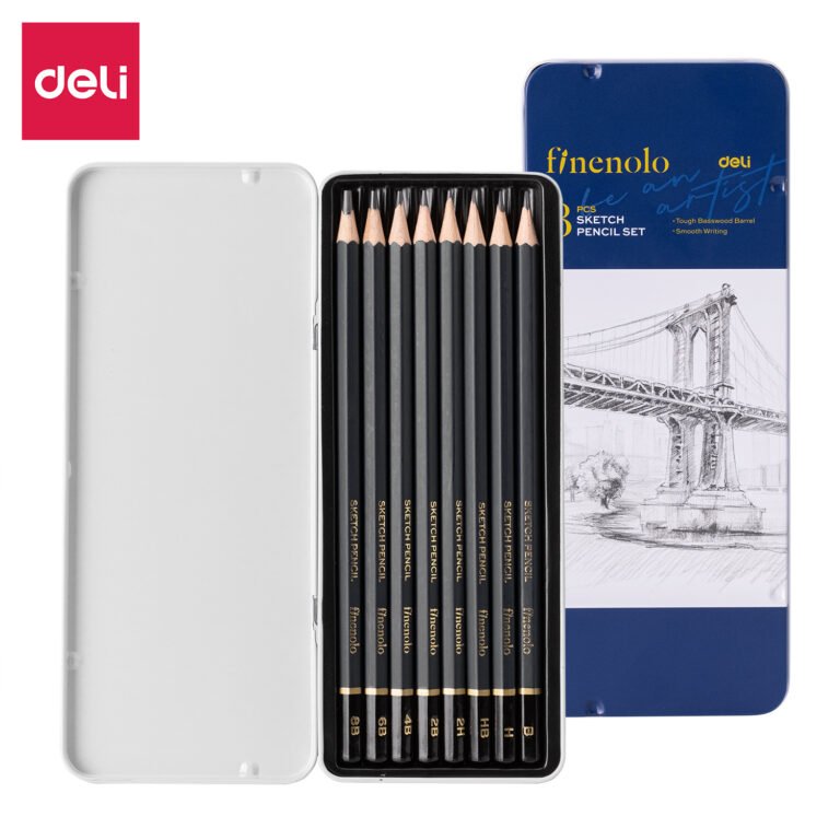 Deli Drawing Pencil 8pcs Set (2H, H, HB, B, 2B, 4B, 6B, 8B) | EC26