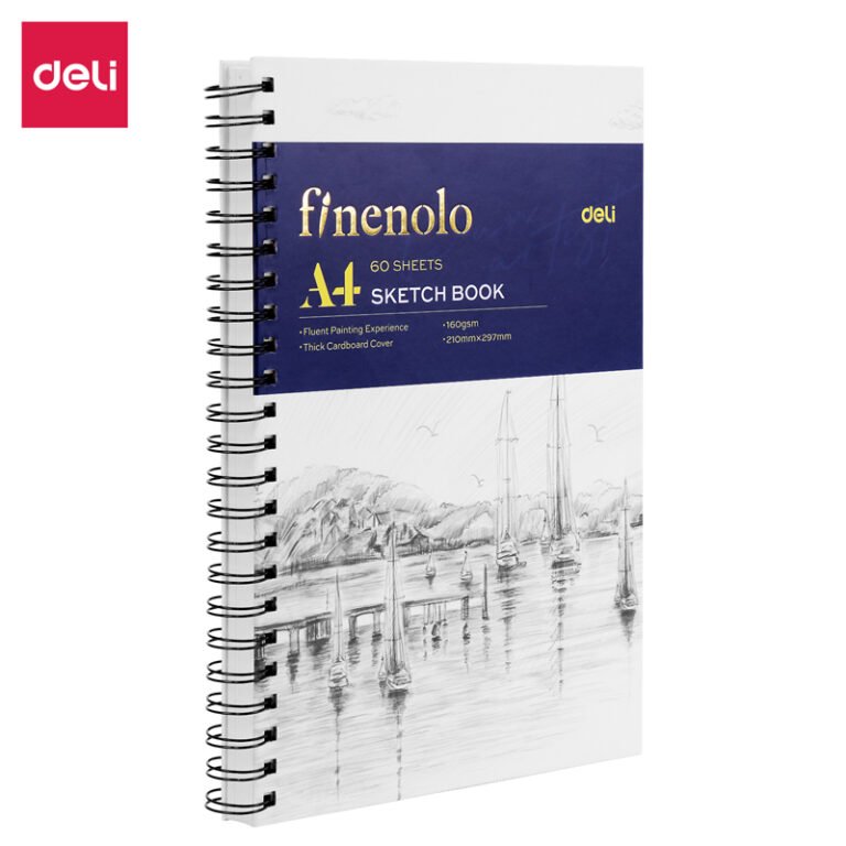 Deli Spiral Portrait Sketch Book 60 Sheets 16gsm Ast