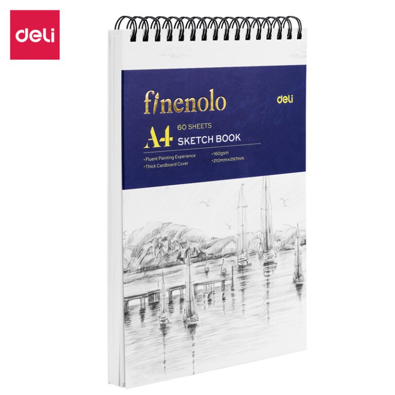 Deli Spiral Landscape Sketch Book 60 Sheets 16gsm Ast