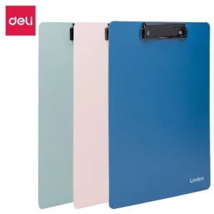 Deli A4 Single Sided Clipboard (BL, GN, PK)