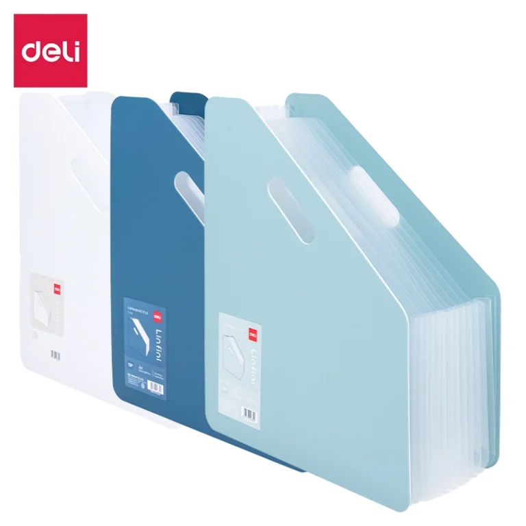 Deli Standing Expanding File – A4 13 Pockets