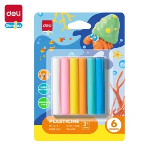Deli Plasticine 70gm 6 Colors