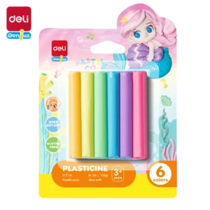 Deli Plasticine 70gm 6 Colors