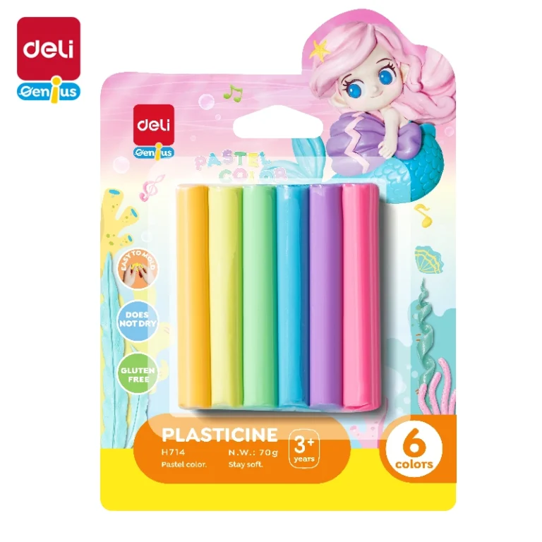 Deli Plasticine 70gm 6 Colors | EH714