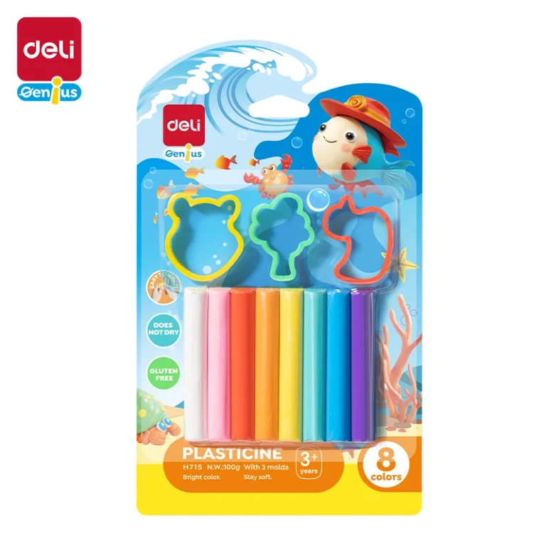 Deli Plasticine 100gm With 3 Models | EH715
