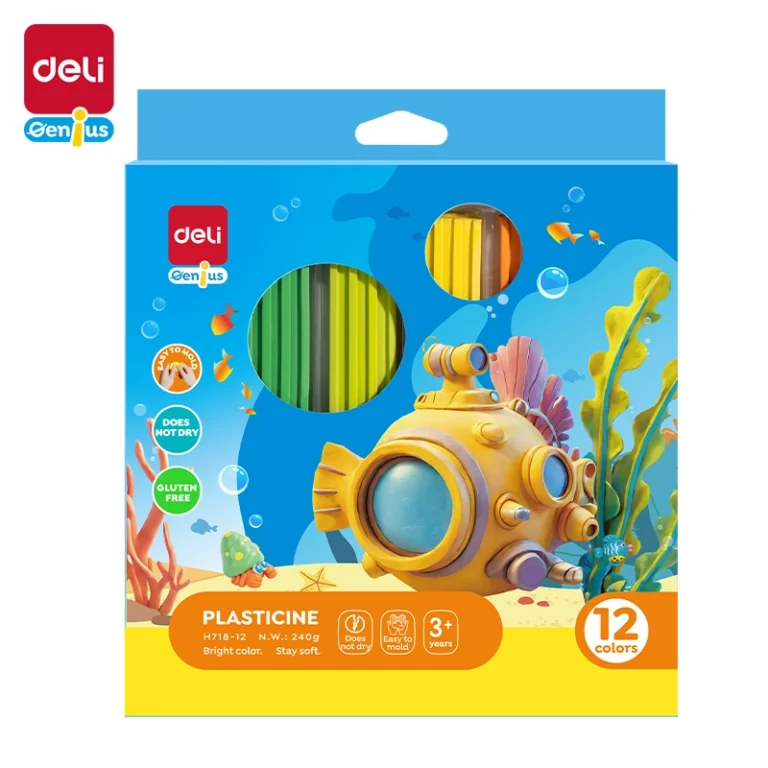 Deli Plasticine 240gm 12 Colors | EH718-12