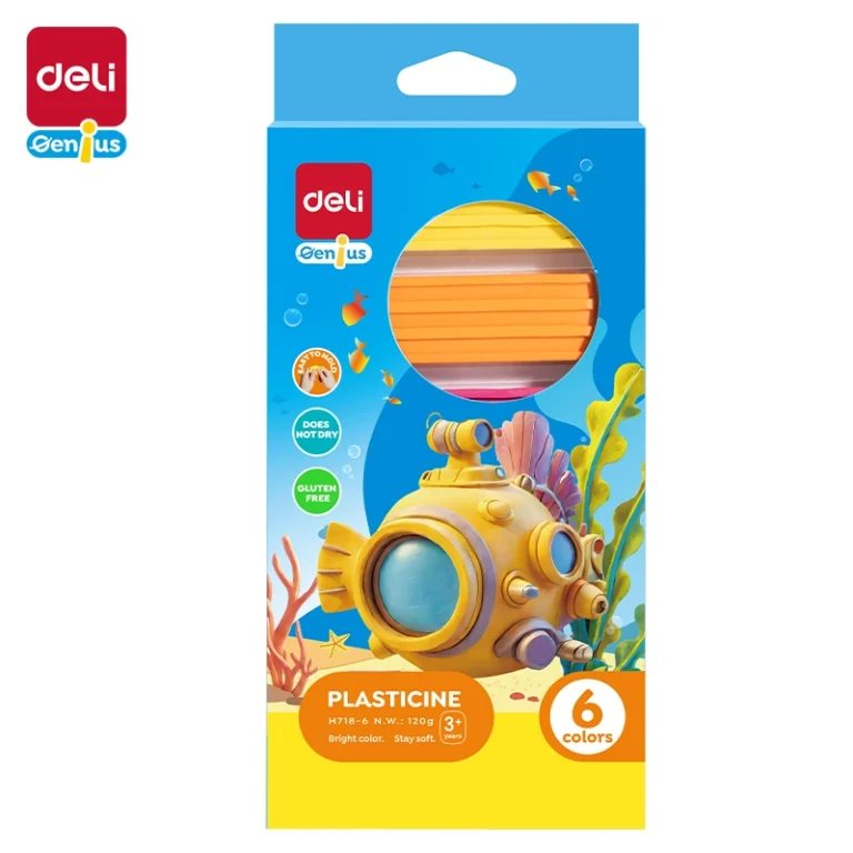 Deli Plasticine 120gm 6 Colors | EH718-6