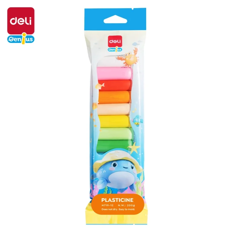 Deli Plasticine 200gm 12 Colors | EH719-12