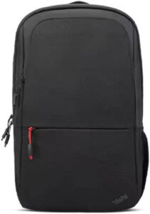 ThinkPad Essential 16″ Backpack, Polyester, RPET Outside Materials, Easy-Grip Zippers, 2x Compartments, Mesh Side Water Bottle Holder, Black | 4X41C12468