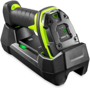 Zebra DS3678-SR Handheld Barcode Scanner, USB Kit W/ Standard Cradle and Power Supply, Straight Shielded USB Cable, 1D/2D Imager, Black – Green | DS3678-SR3U42A0SFW
