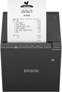 Epson TM-m30III Receipt Printer, 203×203 DPI Thermal Line, USB & Ethernet, Compact, Water-Resistant IPX2 Black | C31CK50112A0