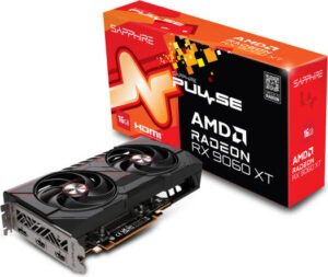 SAPPHIRE PULSE AMD Radeon RX 9060 XT Graphics Card, 16GB GDDR6 128-Bit Memory, 3290 MHz Boost Clock, 2048 Stream Processors, 20 Gbps Memory Speed, PCI-Express 5.0 x16 | 11350-03-20G