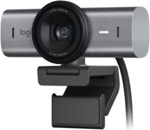Logitech MX Brio 4K Ultra HD Collaboration & Streaming Webcam, Advanced Autofocus Type, 8.5MP Sony STARVIS Image Sensor, Glass Lens, Dual Beamforming Mic, 4x Digital Zoom, Graphite