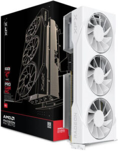 XFX Swift AMD Radeon RX 9070 OC Triple 90mm Fan Gaming Ed Graphics Card, 16GB GDDR6 256-Bit Memory, 2700MHz Boost Clock, 20Gbps Memory Speed, 4096 Stream Processors, PCI-E 5.0, White | RX-97SWFT3W7