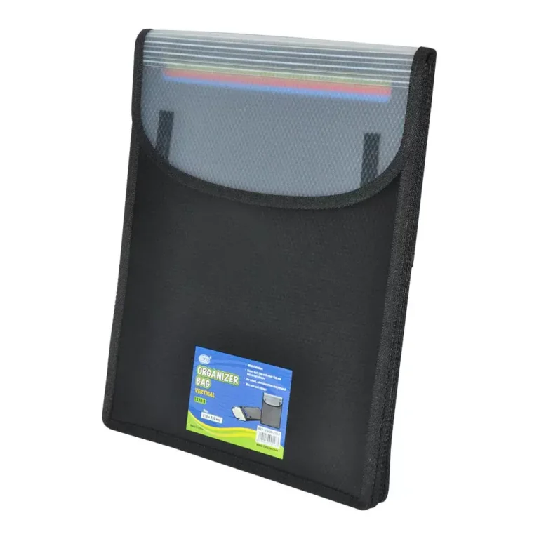 FIS FSOR1230-3 F/S Document Organiser Bag, Vertical, 3 Dividers