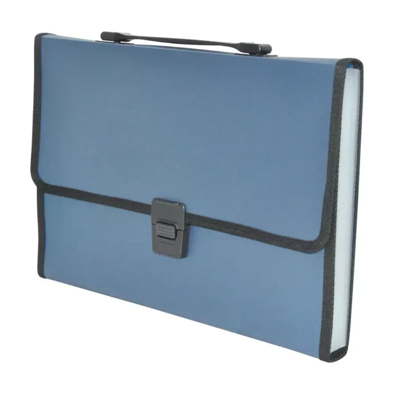 FIS FSPG1306BL Expanding File Metalic, F/S (210 × 330 mm), 13 Pockets, Blue