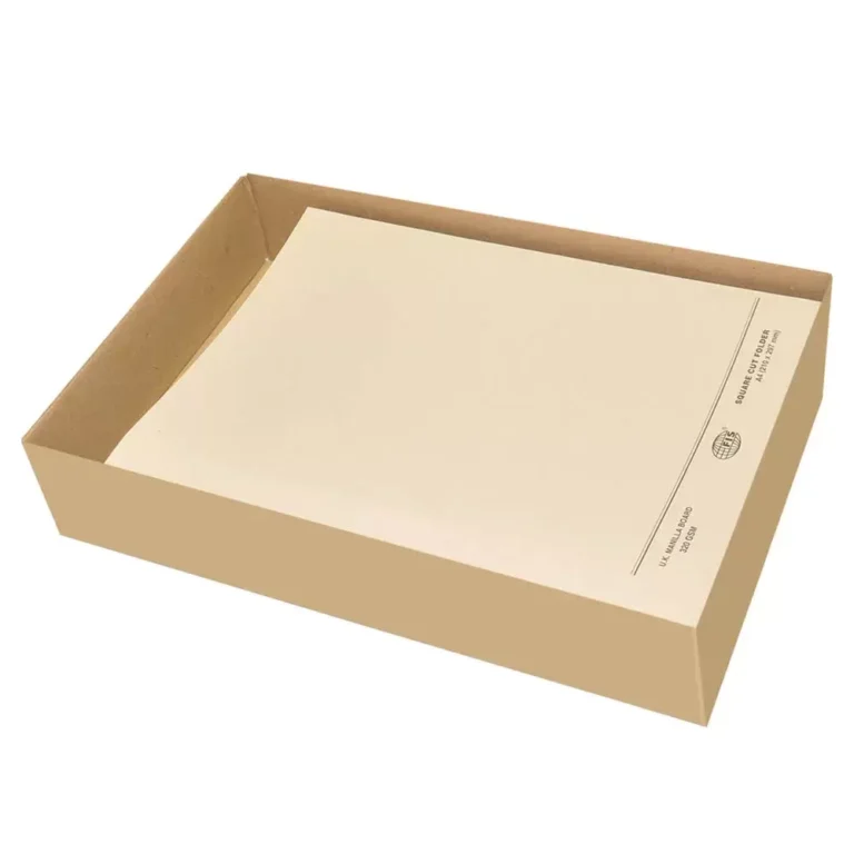 FIS FSFF9A4BF Square Cut Folders Without Fastener, A4, Buff, 320 gsm, 50 pieces