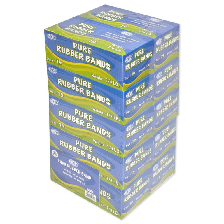 FIS FSRB19 Rubber Bands, Size 19, Yellow, 10 Boxes