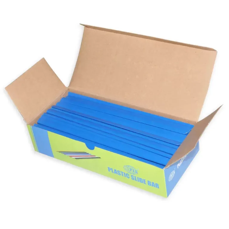 FIS FSPG05-BL Sliding Binding Bars, 5 mm, Blue, Box of 100