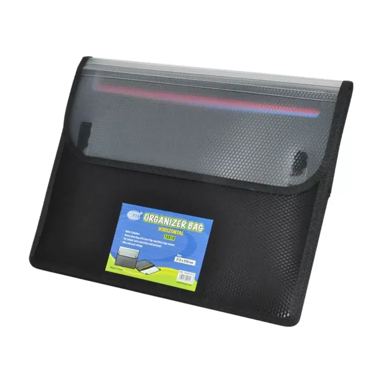 FIS FSOR1231-2 F/S Document Organiser Bag, Horizontal, 2 Dividers
