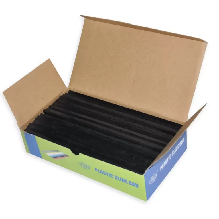 FIS FSPG06-BK Sliding Binding Bars, 6 mm, Black, Box of 100