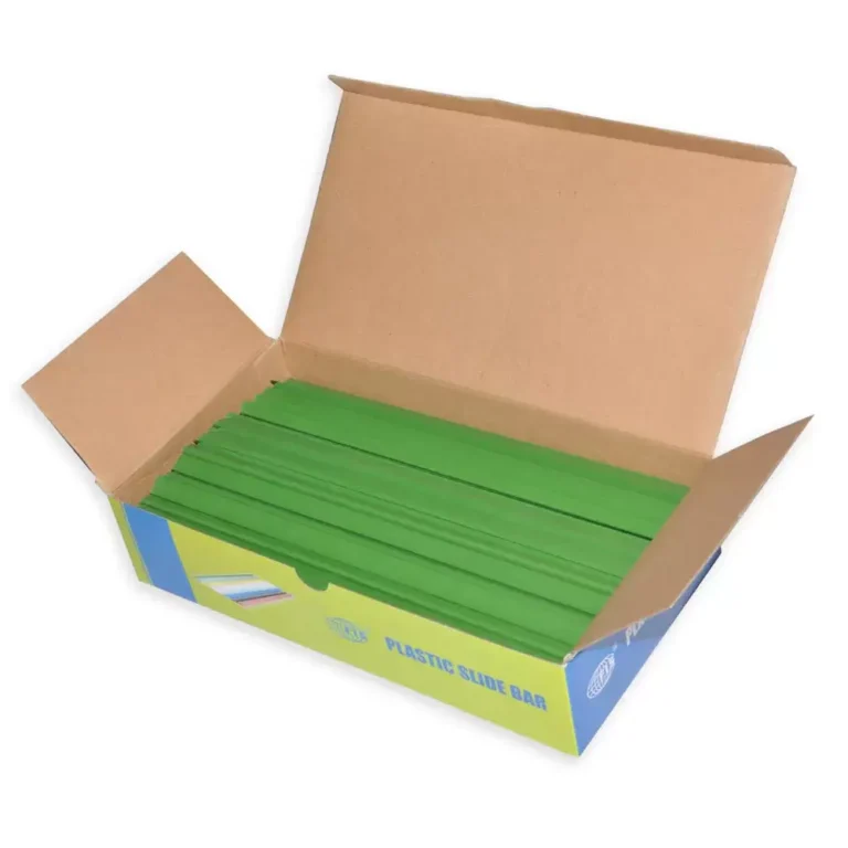FIS FSPG06-GR Sliding Binding Bars, 6 mm, Green, Box of 100