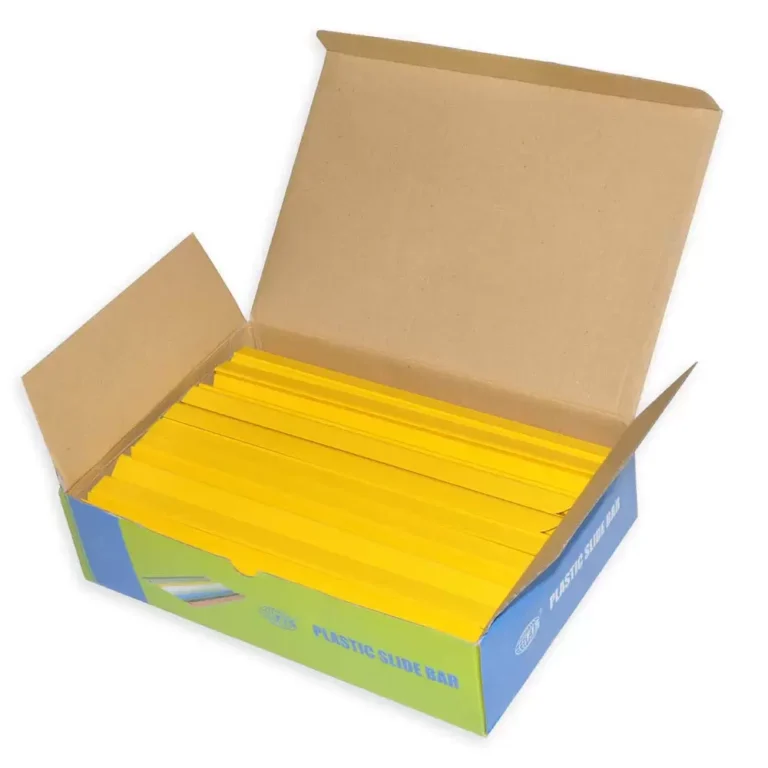 FIS FSPG10-YL Sliding Binding Bars, 10 mm, Yellow, Box of 100