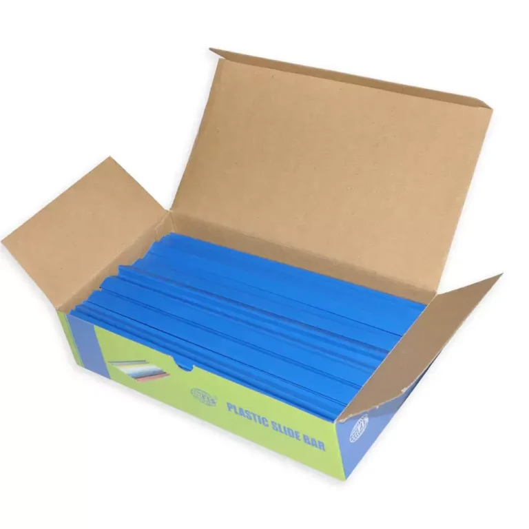 FIS FSPG06-BL Sliding Binding Bars, 6 mm, Blue, Box of 100